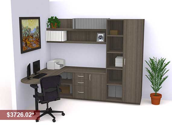 Home Office 96 Inch Rendering