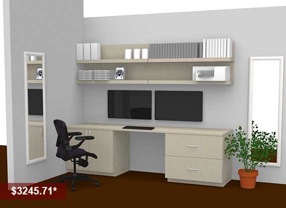 Home Office 96 Inch Single Wall